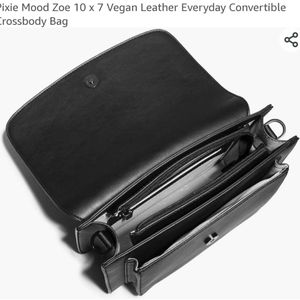Black new vegan crossbody purse, Pixie Mood